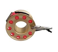 Scuba Diving Finger Reel Guide Spool 15m Line Dual Ended Bolt Snap Gold 15M Wire