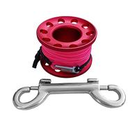 Scuba Diving Finger Reel Guide Spool 15m Line Dual Ended Bolt Snap Red 15M Wire