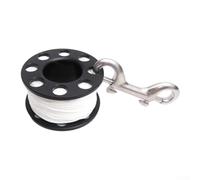 Scuba Diving Finger Spool Reel with 90mm 2 Hook Snap, Smooth Operation Compact Folding for Underwater Line Management, Available in 15M/30M/50M Lengths for Divers(30m)