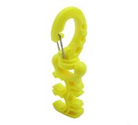 Scuba Diving Hose Holder Clip 3 Hole Quick Release 360° Rotating Secures Regulator Second Stage Gauge Anti-Kink Stable Lightweight 97mm Fits D Buckle Easy One-Handed Operation(Yellow)