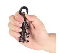 Scuba Diving Hose Holder Clip for Bcd Regulator - Quick-Release 4-Hole Second Stage Clamp with 360° Rotation Compact 105 Mm Plastic Mount for Shore Boat Diving(Black)