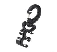 Scuba Diving Hose Holder Clip for Second Stage Regulator with Compact Form Factor and Effective Equipment Management (black)