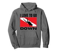 Scuba Diving I Love To Go Down Dive Scuba Diver Pullover Hoodie