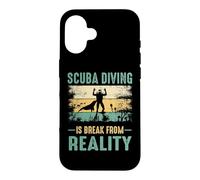 Scuba Diving Is Break From Reality Funny Dive Diver Case for iPhone 16