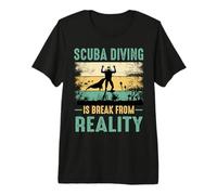 Scuba Diving is Break from Reality Funny Dive Diver Premium T-Shirt