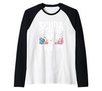 Scuba Diving is My Therapy Reef Vibes Raglan Baseball Tee
