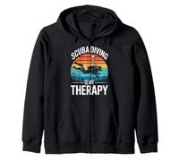 Scuba Diving Is My Therapy Underwater Escape Zip Hoodie