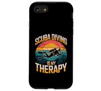 Scuba Diving Is My Therapy Vintage Ocean Sunset Case for iPhone SE (2020) / 7/8