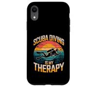 Scuba Diving Is My Therapy Vintage Ocean Sunset Case for iPhone XR