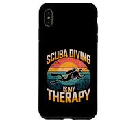 Scuba Diving Is My Therapy Vintage Ocean Sunset Case for iPhone XS Max