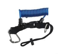 Scuba Diving Lanyard with Quick Release Buckle and Strong Spring Coil for Enhanced User Safety (blue)