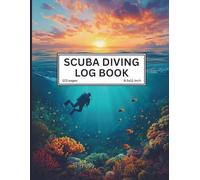 Scuba Diving Log Book with ocean themed cover, 8.5 x 11 Inch size 123 papers | Tropical Ocean Dive Journal for Recording Sites, Depths & Gear