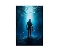 Scuba Diving Meditation Poster Wall Art Poster Gift For Friend Bed Room Living Room Decor Modern Aesthetic Poster Decorative Painting Canvas Wall Posters And Art Picture Print Modern Family Decor P