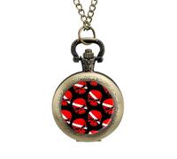 Scuba Diving Pirate Skulls Vintage Pocket Watch with Chain Arabic Numerals Scale Quartz Pocket Watches Gifts for Men Women