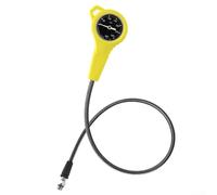 Scuba Diving Pressure Gauge Featuring Carbon Fiber Hose and 7/16 20UNF Thread with Luminous Display for Night Diving (yellow)