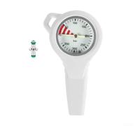 Scuba Diving Pressure Gaugewith Luminous Dial, Carbon Fiber Woven Hose, 4350PSI Accurate Reading, For Most Diving Cylinders And Regulator Systems(white)