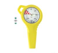 Scuba Diving Pressure Gaugewith Luminous Dial, Carbon Fiber Woven Hose, 4350PSI Accurate Reading, For Most Diving Cylinders And Regulator Systems(yellow)