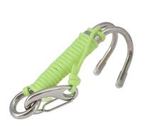 Scuba Diving Reef Hooks Scuba Diving Hooks Double Hook Stainless Steel Scuba Diving Hooks Safety Gear with O-Ring for Underwater Photography
