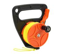 Scuba Diving Reel, 46m/150.9ft High Visibility Portable Finger Spool Diving Handle Reel with Thumb Stopper for Snorkeling Kayaking Fishing (orange)