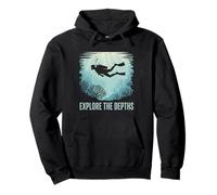 Scuba Diving Scuba Diver Birthday Explore The Depths Pullover Hoodie