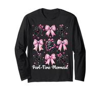 Scuba Diving Scuba Diver Girl Mom Coquette Part-Time Mermaid Long Sleeve T-Shirt