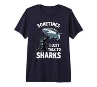 Scuba Diving Shark Ocean Snorkeling Snorkeler Diver Premium T-Shirt