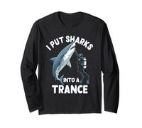Scuba Diving Shark Trance Ocean Snorkeling Snorkeler Diver Long Sleeve T-Shirt