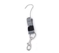 Scuba Diving Single Reef Hook with PP Webbing, 125cm Safety Line for Strong Currents, Essential Gear for Underwater Photography and Drift Diving(Silver)