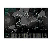 Scuba Diving Sites 300 | Dive Sites Around the World for Scuba Divers Map, Infographic Wall Map poster, Room & Office Wall Decor, Aesthetics Large Poster41 x29 (1050 x 750mm)