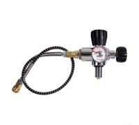 Scuba Diving Tank Valve Cylinder Reducing Valve Kit, Diving Cylinder Valve Featuring Dual Scale Pressure Gauge (400 Bar/6000 Psi) And 50Cm Hose, For Scuba Cylinder Filling(red-M18)