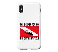 Scuba Diving The Deeper You Go Funny Scuba Diver Case for iPhone X/XS