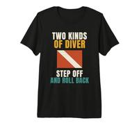 Scuba Diving Two Kinds of Diver Funny Entry Dive Flag Premium T-Shirt