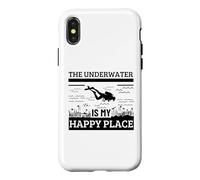Scuba Diving Underwater Is My Happy Place Scuba Diver Case for iPhone X/XS