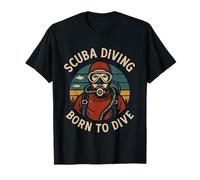 Scuba Diving Vintage Born to Dive Diver Retro T-Shirt