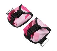 Scuba Diving Weight Bag 2pc Set 2kg Combined Weight Capacity Quick Release Buckle for Tank Band For Waist Belt Backplate and Donut Mounting (Pink)