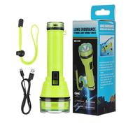 Scuba Flashlight,Diving Flashlight Underwater Light - Anti-Slip Strap Bright Torch Rechargeable for Snorkeling Fishing Exploration Scientific Research