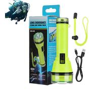 Scuba Flashlight,Diving Safety Lights Underwater Flashlight | Anti-Slip Strap Bright Torch Rechargeable for Snorkeling Fishing Exploration Scientific Research