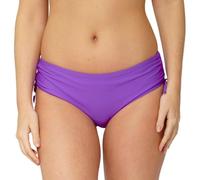 Scuba Ladies Swimwear Women's High Waist Ruched Bikini Briefs Swim Bottoms Mix & Match Plain UK Seller - Lilac - Size 12