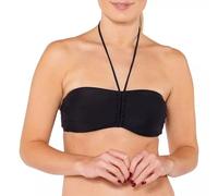 Scuba Ladies Swimwear Women's Strapless Bandeau Bikini Top Mix & Match Plain Print Non-Wired UK Seller - Black - Size 22