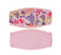 Scuba Mask Strap Cover Neoprene Diving Mask Strap Wrapper for Snorkel Mask for Men and Women, Pink Mola Mola, One Size