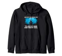 Scuba Meditation Ocean Soul Quote Diver Reef Artwork Zip Hoodie