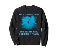 Scuba Ocean Soul Quote Underwater Reef Diver Artwork Sweatshirt