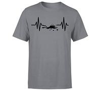 Scuba Sea Diving Mens T Shirt Diver Dive Equipment Flippers T Shirt #P1#O#A11 Charcoal XXL