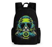 Scuba Skull Casual Backpack Lightweight Laptop Travel Bag