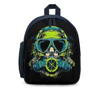 Scuba Skull Funny Backpacks Lightweight Travel Bag Daypacks for Camping Hiking 12.5"