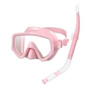 Scuba Snortel Anti-fog Panoramic View Sheet Face Cover with Nose Tube Silicone Swimming Equipment for Water Sports Lovers