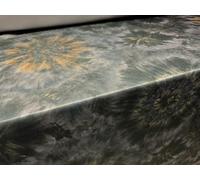 Scuba Stretch Spandex Double Jersey Fabric, per metre - Distressed Floral Print - Pewter & Amber