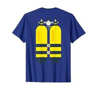 Scuba Tank Backprint Halloween Costumes Scuba Diver T-Shirt, Men, Royal Blue, Large