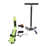 Scuba Tank Kit, Underwater Breath Device 5-10 Minutes with Breathing Valve Pressure Gauge Air Pump for Recreation (Green)