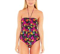 Scuba Women's Multi Coloured Floral Tie Neck One Piece Swimsuit UK Seller - Floral - Size 10